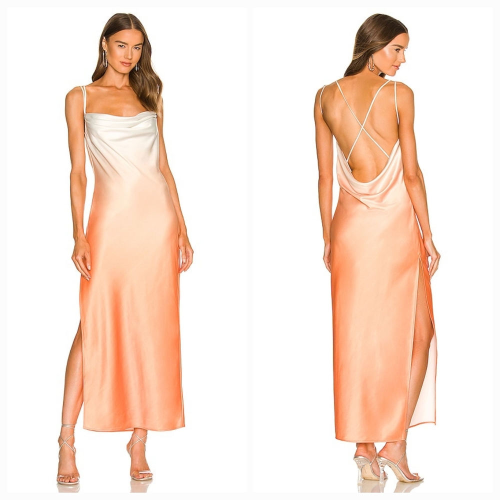 Michael Costello x REVOLVE Porter Dress in Orange Ombre